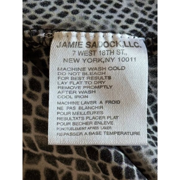 Jamie Sadock Women's Short Sleeve Top Collared 1/4 Zip Snake Print Gray Size M - Picture 7 of 7